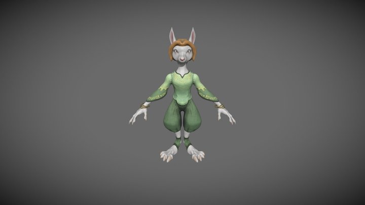 Lillian Mouse Girl 3D Model