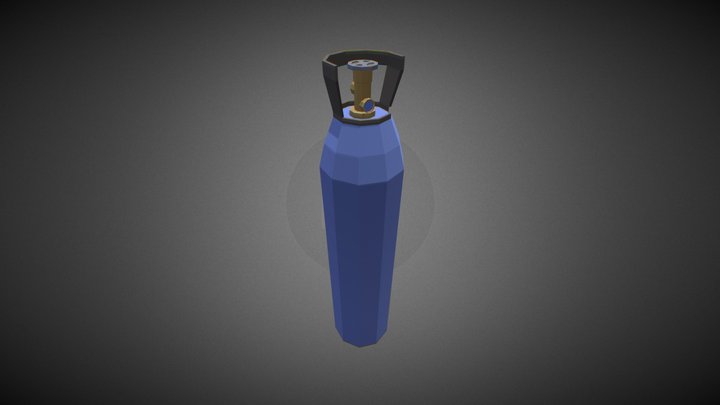 Low-Poly Gas Canister 3D Model