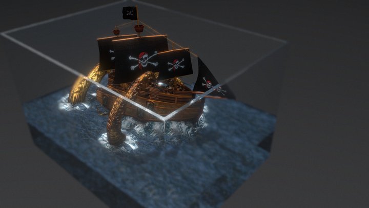 Navio Pirata 3D Model