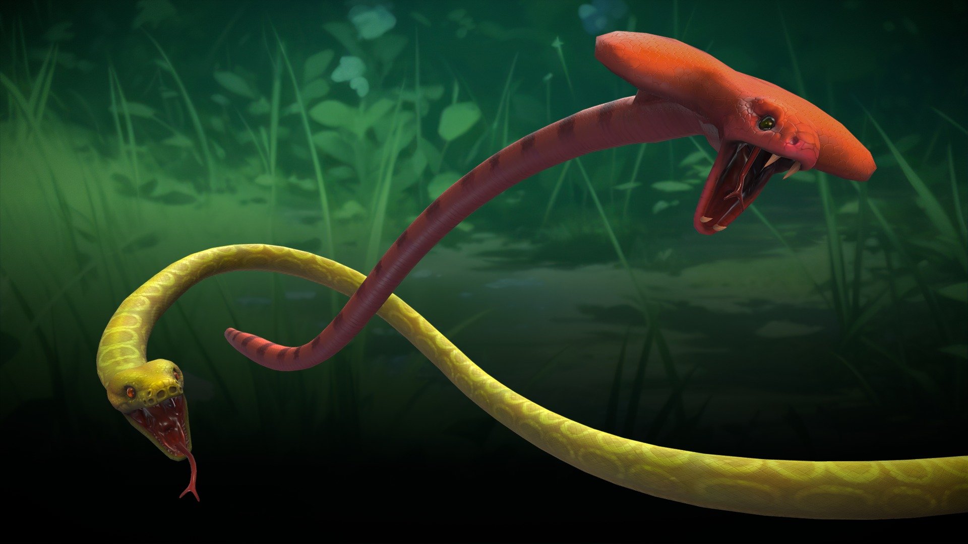 Stylized Snakes - 3D model by N-hance Studio (@Malice6731) [43fc612 ...