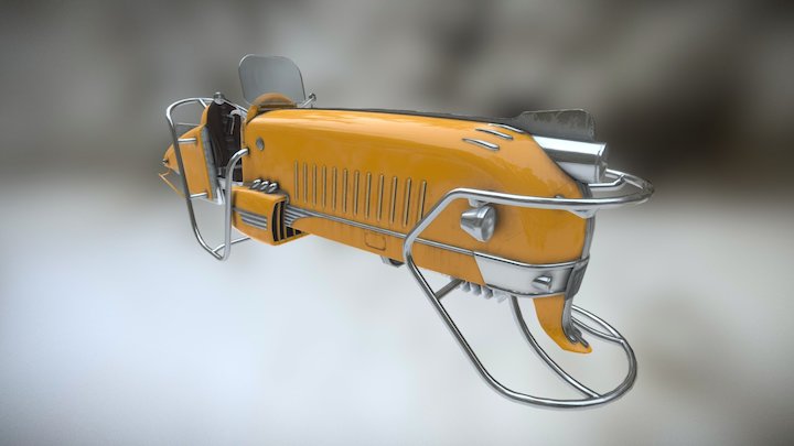 Dieselpunk hovercraft 3D Model