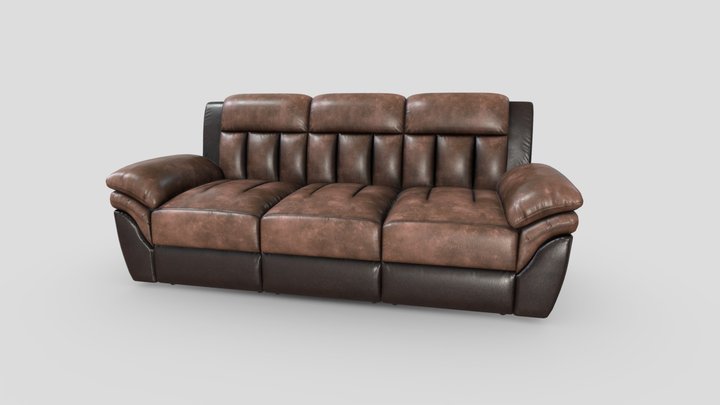 Leather Sofa 3D Model