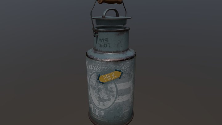 Milk Canistor 3D Model
