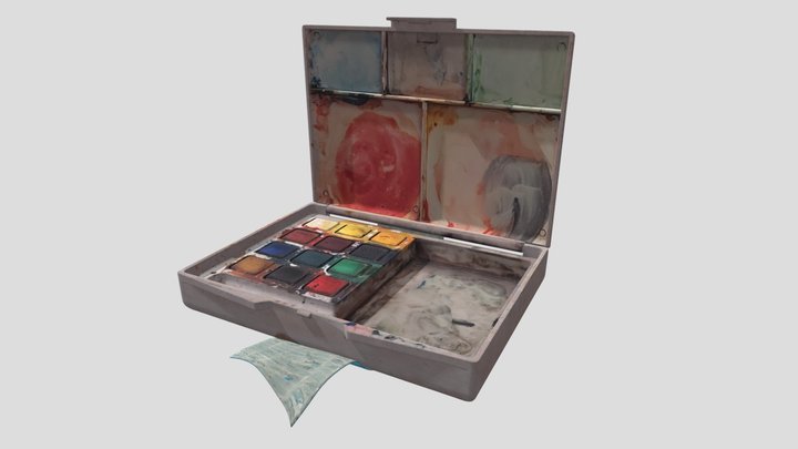 Watercolor Set 3D Model