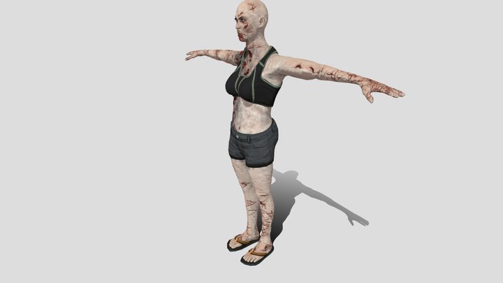 Female Zombies 2 3D Model