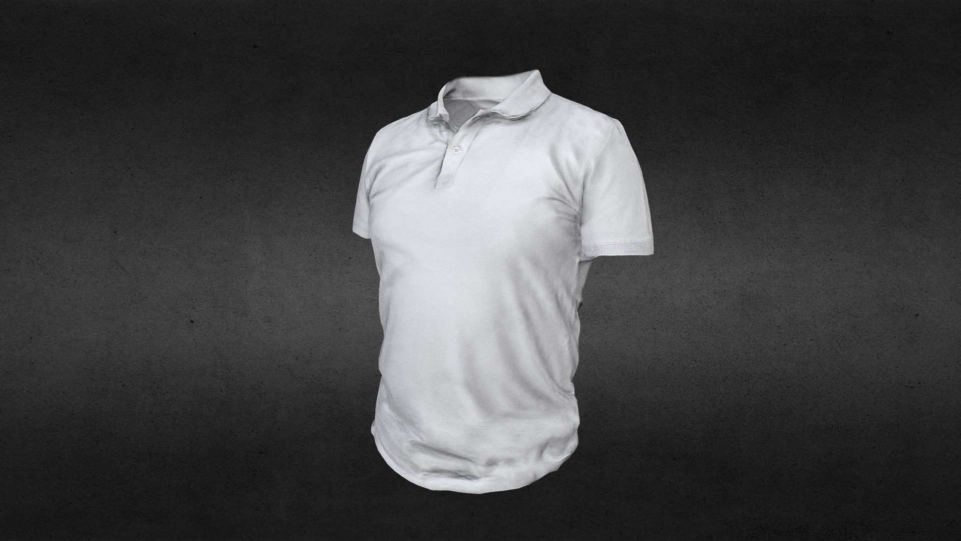 3D model Low poly t-shirt - This is a 3D model of the Low poly t-shirt. The 3D model is about a white shirt on a black surface.