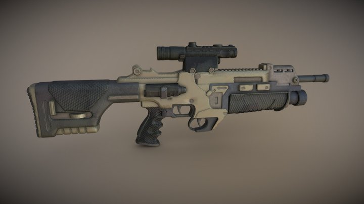 Rifle Automático 3D Model