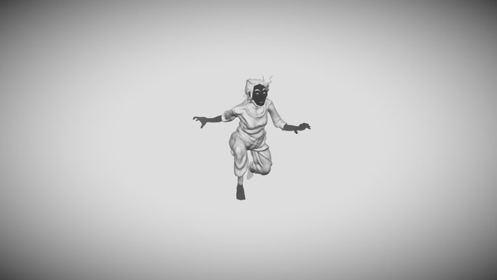 woman leaping 3D Model