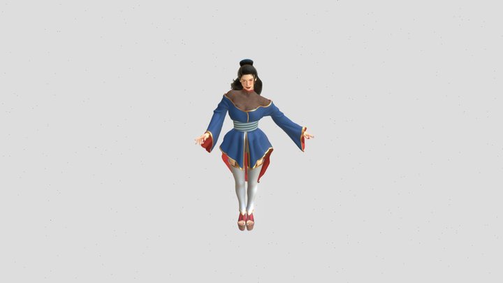 Japanese girl fighter 3D Model
