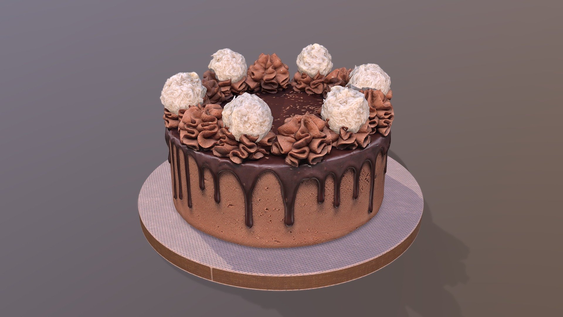 Ferrero Rafaello Drip Gateau - Buy Royalty Free 3D model by Cakesburg ...