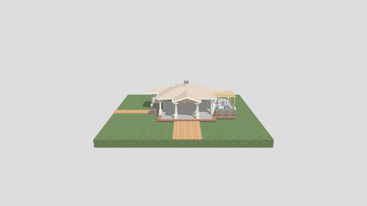 San Antonio Pool Patio 3D Model