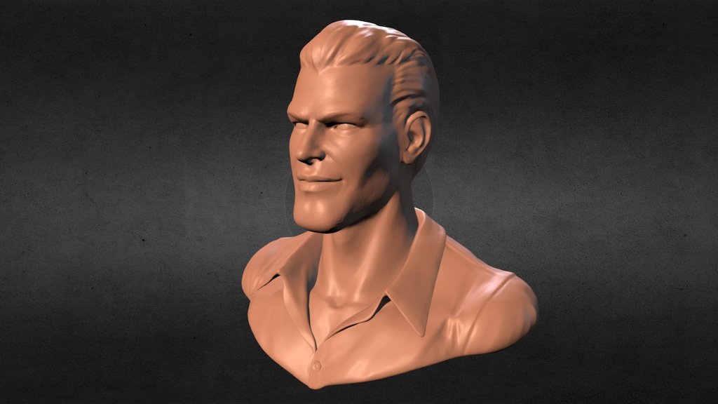 Male bust - Study 1 - 3D model by Kampfisken [440462f] - Sketchfab