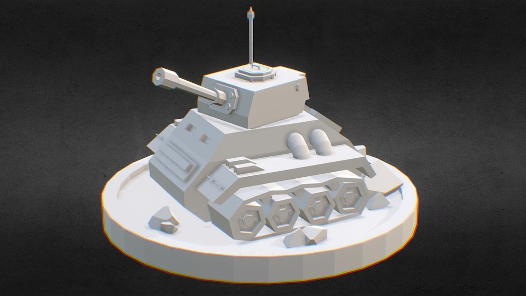 Cartoon Tank for 3D Print