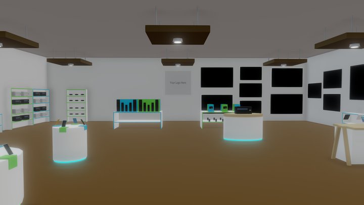 Electronics Store GREENY 3D Model