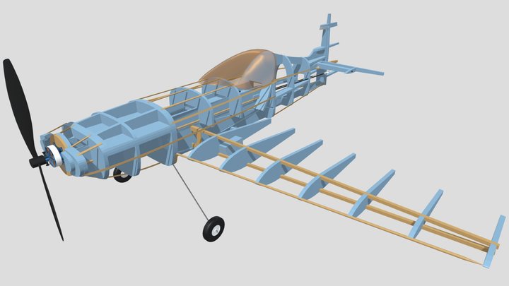 Sbach 300 RC Plane 3D Model
