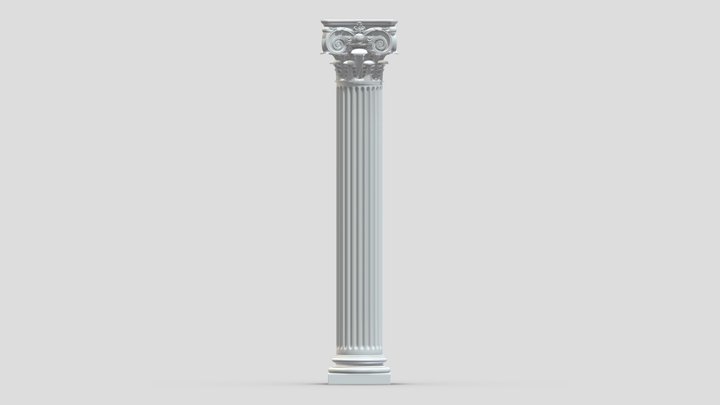 Modern Composite Column 3D Model
