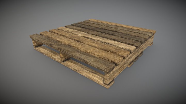Old Wood Pallet 3D Model