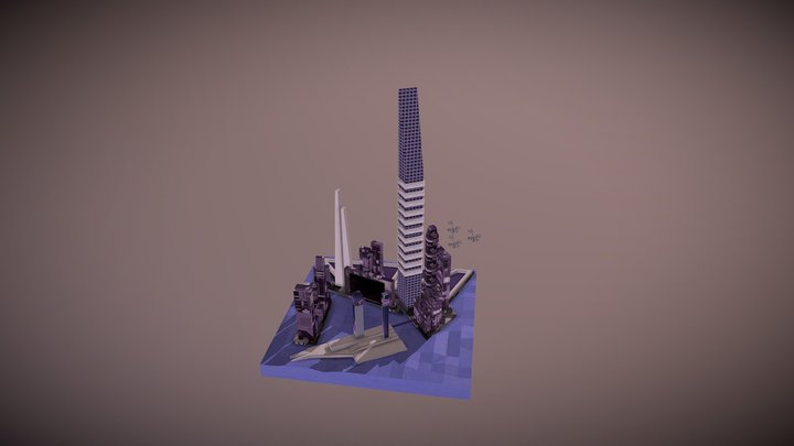 Sci Fi City 3D Model