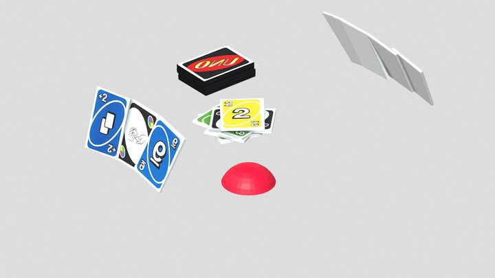 uno cards Modelo 3D