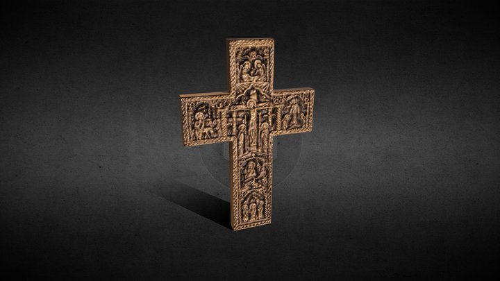 Engraved Relic Cross 3D Model