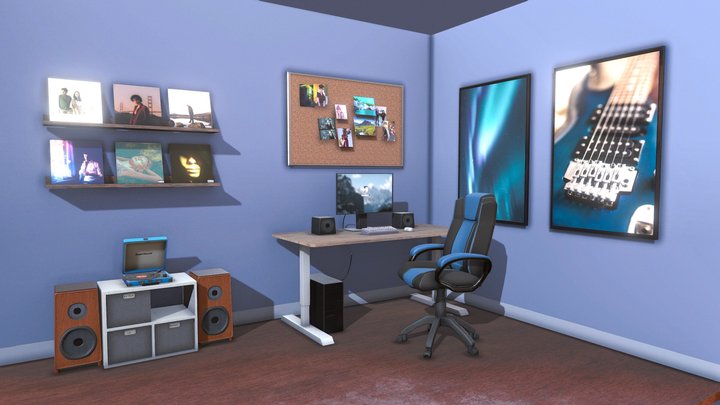 Lia's Room Diorama 3D Model