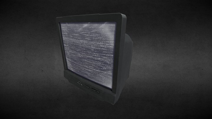 Cathode Ray TV Distressed 3D Model