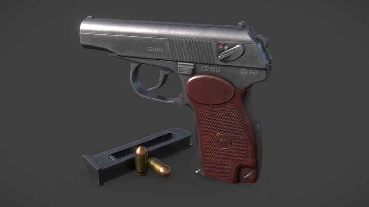 PM - Makarov pistol 3D Model