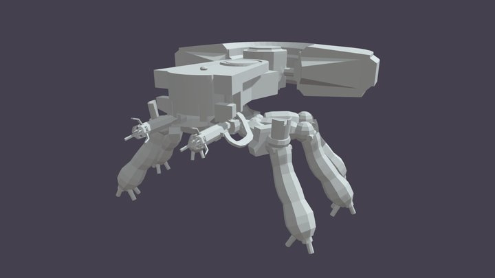 Spider Tank Ghost In The Shell LowPoly 3D Model