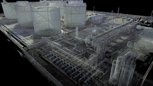 3D Oil Terminal 3D Model