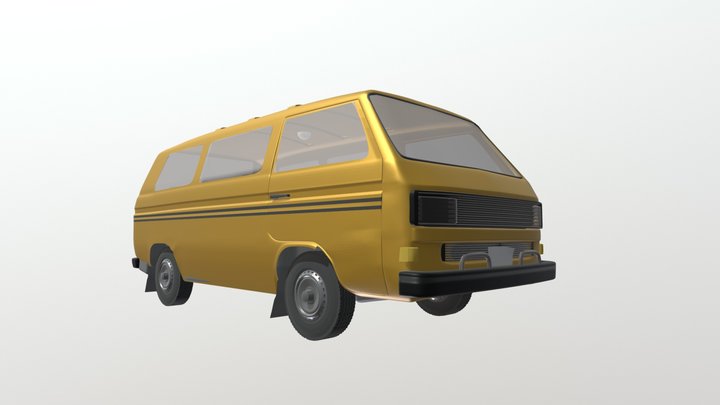 Volkswagen T3 - Commercial 3D Model