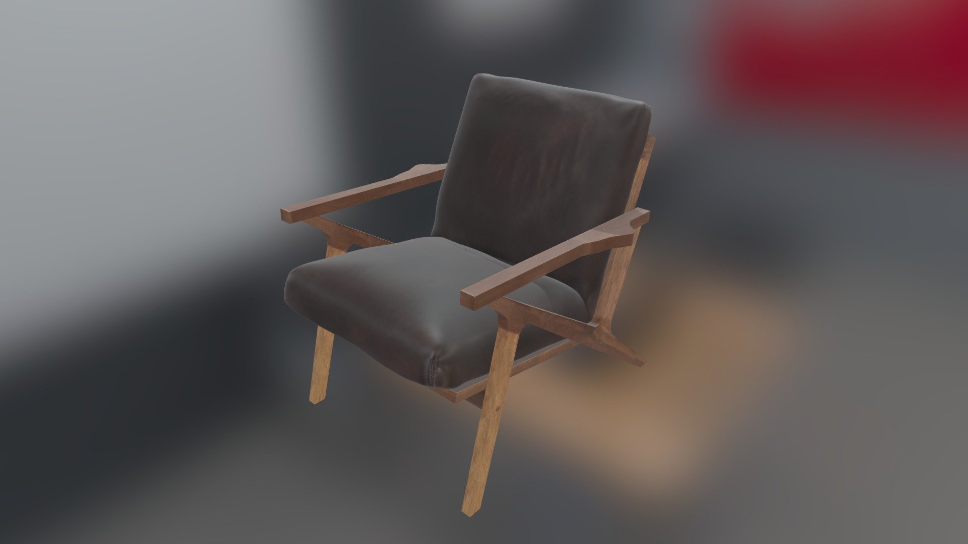 Cavett Leather Chair 3d Model By Irina Ii3t Irina Ii3t