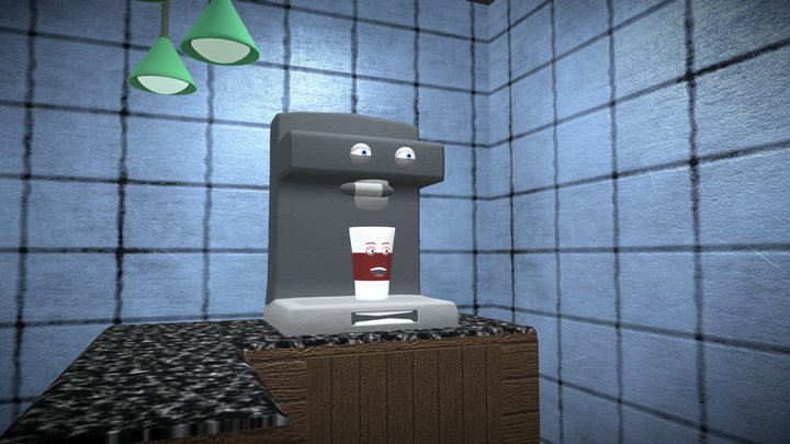 Brave Little Coffee Shop 3D Model