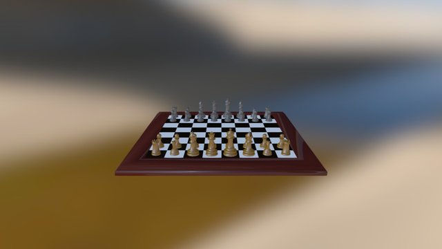 Chess scene 3D Model