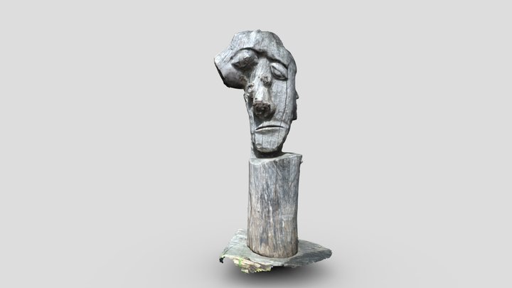 Wood Statue 3D Model