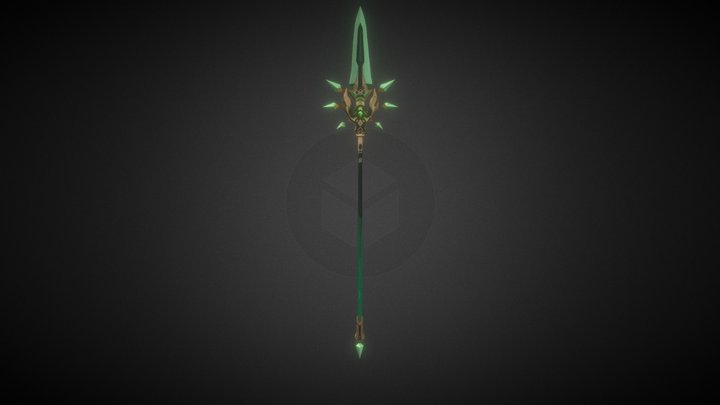 Polearm - primordial jade winged-spear 3D Model