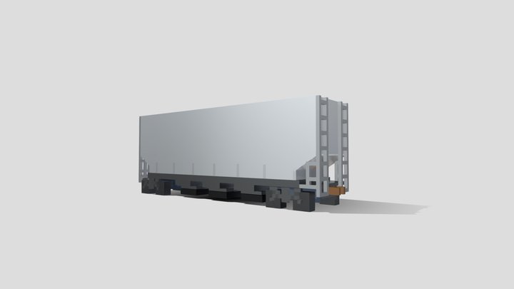 Covered Hopper Railcar 3D Model