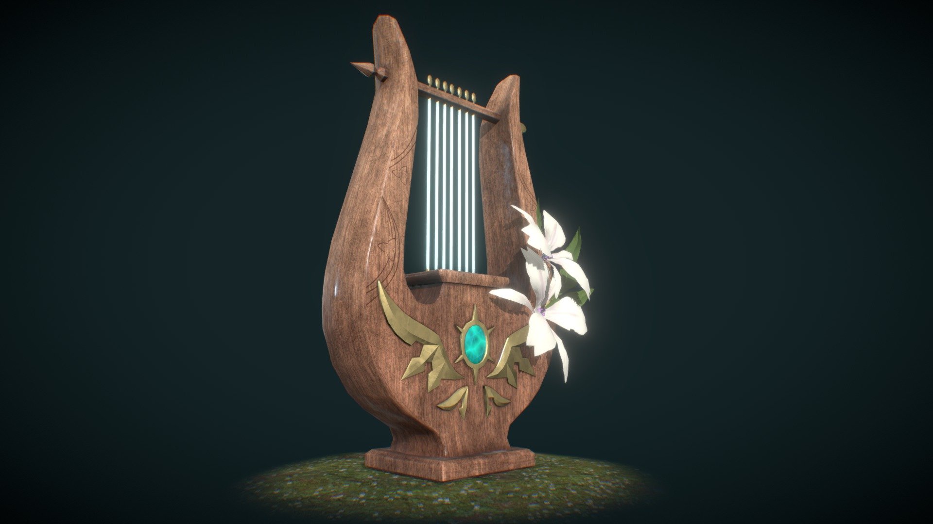 Venti's Lyre (Genshin Impact Fan Art) - 3D model by zjones [4413b1a ...