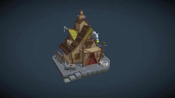 Viking Fenrir Temple 3D Model