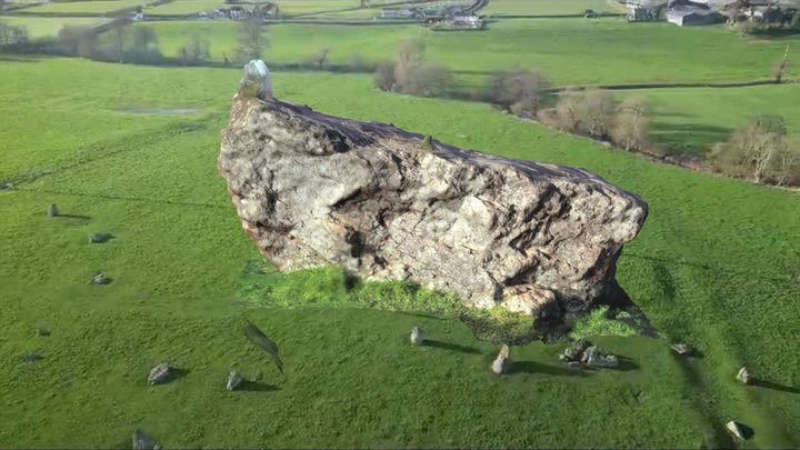 Stanton Drew Recumbent Stone Somerset England 3D Model