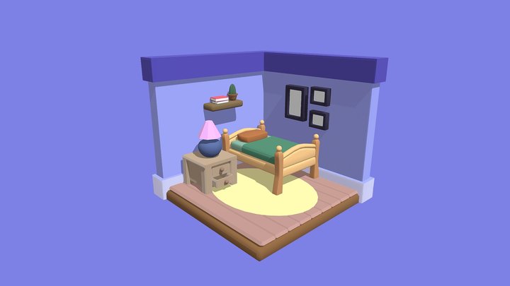 Isometric Room 3D Model