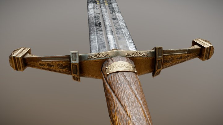 Old Medieval Sword 3D Model