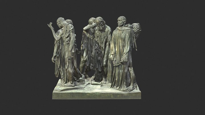 Auguste Rodin: Die Bürger von Calais, 1884/86 3D Model
