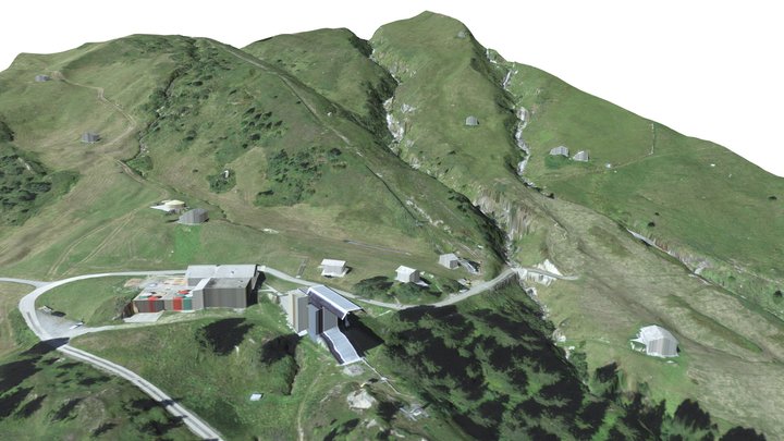 Vals, Solaranlage Skilift Glarr 3D Model