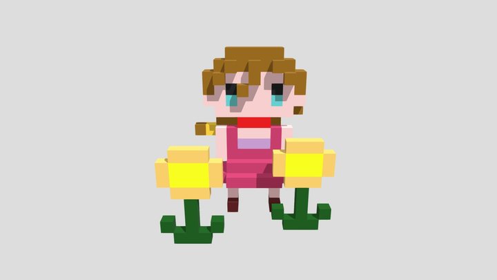 flower & Girls 3D Model