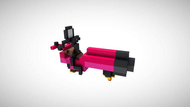 voxel Henry stickman 3D Model