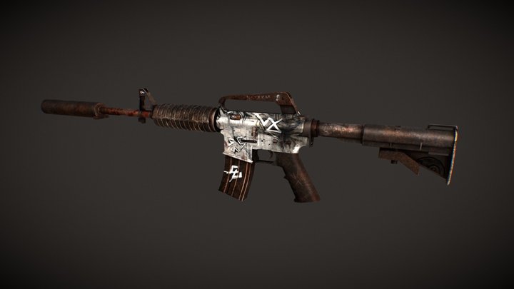 M4A1-S | Silent Spray 3D Model