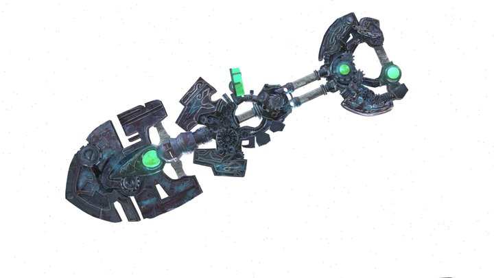 Steampunk shovel key Made in abyss-Gears Maiden 3D Model