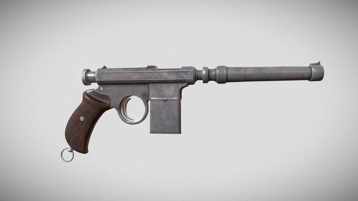 1900s Inspired Pistol 3D Model
