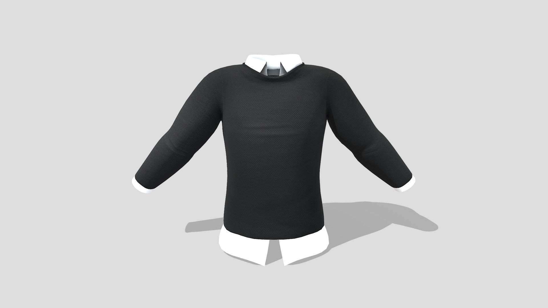 Male Crew Neck Sweater Shirt Combo - Buy Royalty Free 3D model by 3dia ...