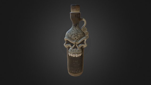 Toxic Whiskey Bottle 3D Model